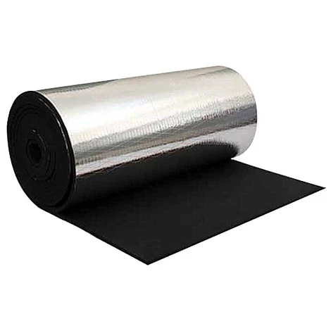 Should we buy elastomeric insulation with a simple aluminum coating or roll adhesive?