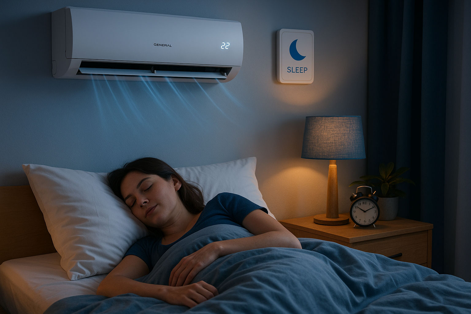 دمای مناسب کولر گازی جنرال برای خواب